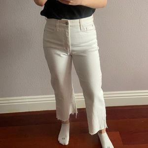 White Joe’s high waisted wide leg jeans